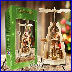 German Christmas Carousel Pyramid windmill wood Nativity Scene-22 in Decoration