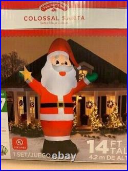 Giant Santa Claus Gemmy Christmas Airblown Inflatable Yard Decor 14FT Tall