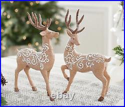 Gingerbread Lace Reindeers by Valerie (Set of 2) Exquisite