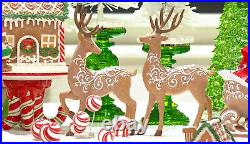 Gingerbread Lace Reindeers by Valerie (Set of 2) Exquisite