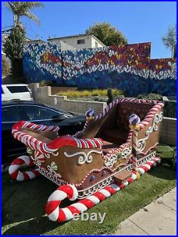 Gingerbread Sleigh Christmas Over Sized Statue