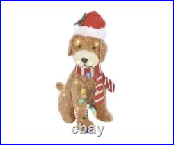 Golden Doodle Holiday Living 27 Christmas LED Light Up Fluffy Doodle Dog Decor