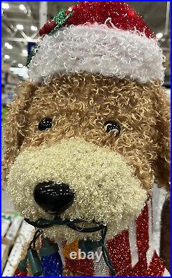 Goldendoodle Holiday Living 27 Christmas LED Light Up Fluffy Doodle Dog