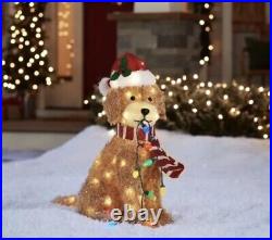 Goldendoodle Holiday Living 27 Christmas LED Light Up Fluffy Doodle Dog Decor