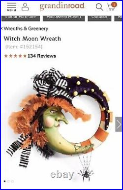 Grandinroad Halloween Witch Moon Wreath Made By Katherines Collection