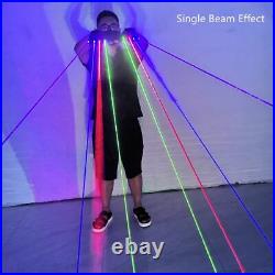 Green Blue Red Purple Multi-line RGB Laser Gloves Light Pair Rechargeable