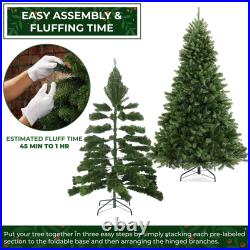 Green Spruce Realistic Artificial Holiday Christmas Tree with Stand