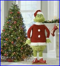 Grinch Santa 6' ft Christmas Animated Figure Holiday Talks & Sings LIFE LIKE