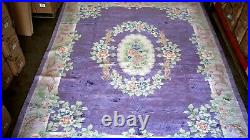 HAND MADE 100% NATURAL GENUINE SILK Oriental AREA Rugs Carpet Purple 10X13 feet