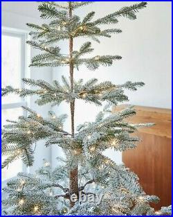 HOT Balsam Hill Frosted Alpine Balsam Fir Christmas Tree Clear LED Fairy Lights