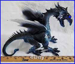 HUGE Winged Blood Dragon Halloween Decor Blue LED Eyes Horned Dungeons & Dragons
