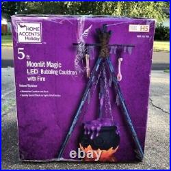 Halloween 5ft Moonlit Magic Bubbling Cauldron LED Fire Tik Tok Home Depot
