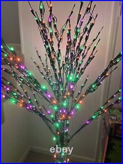 Halloween 6ft Branch Tree 360 Multicolor LED lights Home Accents Outdoor Decor