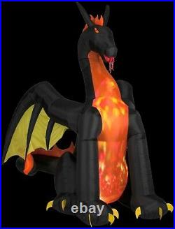 Halloween Airblown Inflatable 9' H Projection Animated Fire and Ice Dragon