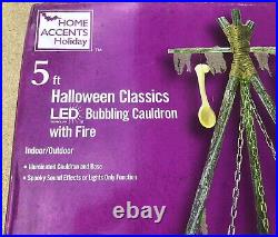 Halloween Bubbling Witch's Cauldron With Fire LED 5 ft 2023 Indoor Outdoor Decor
