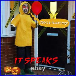 Halloween Decorations Outdoor, 4 Ft Life Size Animatronics Prop with Glowing Bal