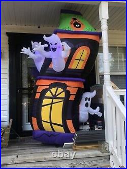 Halloween Gemmy 8 ft LED Airblown Ghost House Inflatable