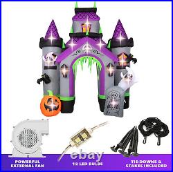 Halloween Ghosts Castle Archway Airblown Inflatable Decor LED Light Lawn Holiday