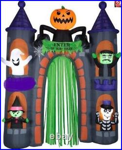 Halloween Inflatable Airblown Castle Archway Arch Ghost Pumpkin 9 Ft Gemmy