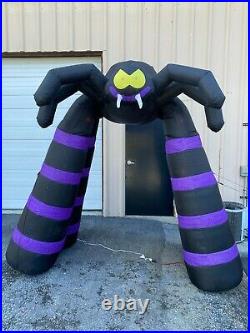 Halloween Inflatable Archway Spider 9' Airblown Yard Lights Gemmy