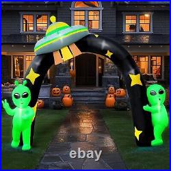 Halloween Inflatables Archway 8FT Inflatable Blow Up Halloween Yard Alien