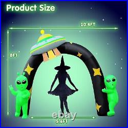 Halloween Inflatables Archway 8FT Inflatable Blow Up Halloween Yard Alien