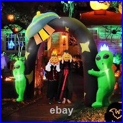 Halloween Inflatables Archway 8FT Inflatable Blow Up Halloween Yard Alien