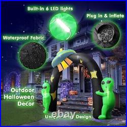 Halloween Inflatables Archway 8FT Inflatable Blow Up Halloween Yard Alien