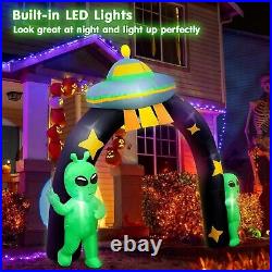 Halloween Inflatables Archway 8FT Inflatable Blow Up Halloween Yard Alien