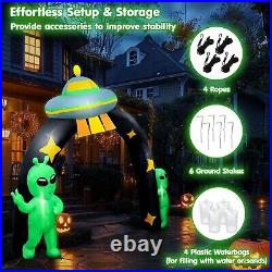 Halloween Inflatables Archway 8FT Inflatable Blow Up Halloween Yard Alien