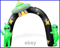 Halloween Inflatables Archway 8FT Inflatable Blow Up Halloween Yard Alien