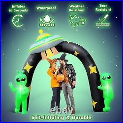 Halloween Inflatables Archway 8FT Inflatable Blow Up Halloween Yard Alien