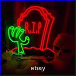 Halloween R. I. P Neon Sign Lights Halloween Decoration, Holiday Decorations, U