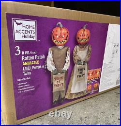 Halloween Rotten pumpkin twins. 3 ft. Animated Home Depot. Sold Out