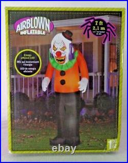 Halloween Scary Clown Orange Shirt 7ft airblown inflatable