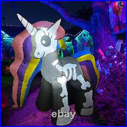 Halloween Unicorn Blow Up Yard Decoration Clearance with LED Lights Built-in