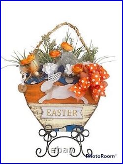 Handmade Easter Basket Decor, Entry Way Table Decor, Easter Wall Hanging