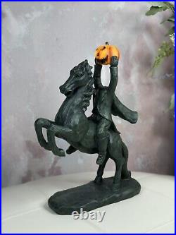 Headless Horseman Statue 18,5 Ichabod Crane Sleepy Hollow Prop Halloween Decor