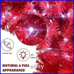 High Quality 6FT Christmas Xmas Tree Artificial Pine Pre Lit Santa Hat Home Deco