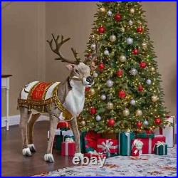 Holiday 4 ft Animated Reindeer Christmas Animatronic Decoration Home Accents NEW