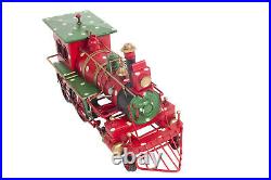 Holiday Christmas Ornament Steam Locomotive 1900s Metal Model 27.5 Train Decor