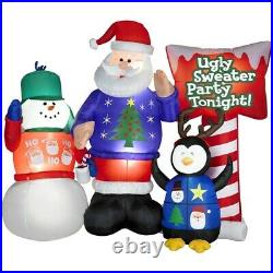 Holiday Living 5-1/2-ft Inflatable Fabric Ugly Sweater Party Lawn Inflatable