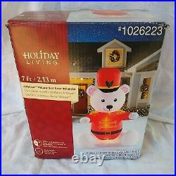 Holiday Living Christmas Nutcracker Teddy Bear AIRBLOWN Inflatable 7FT 1026223