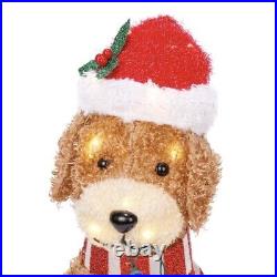 Holiday Living Goldendoodle 27 LED Christmas Light Up Fluffy Doodle Dog Decor