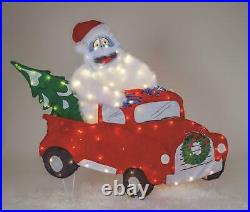 Holiday Rudolph's Bumble In Red Pick-Up Truck christmas Outdoor Decor NEW
