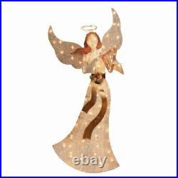 Holiday Time 60-inch Light Up Glitter Christmas Angel 100 Incandescent Lights