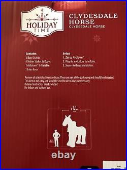 Holiday Time Christmas 9 ft Giant Clydesdale Airblown Inflatable Holiday Horse