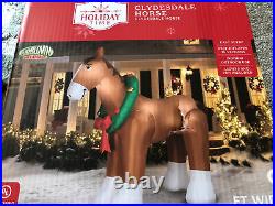 Holiday Time Christmas 9 ft Giant Clydesdale Airblown Inflatable Holiday Horse