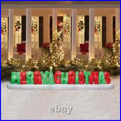 Holiday Time Merry Christmas LED 20 Foot Wide Airblown Inflatable Yard Decor