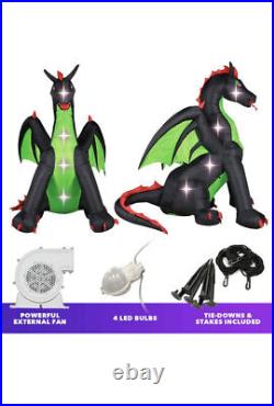 Holidayana Halloween Inflatables Large 9 Ft Shadow Dragon Inflatable Outdoor